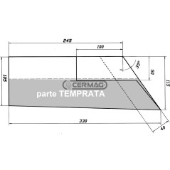 Arado de hombro reforzado de 240 mm - SX 56745 | NewgardenAgri.com
