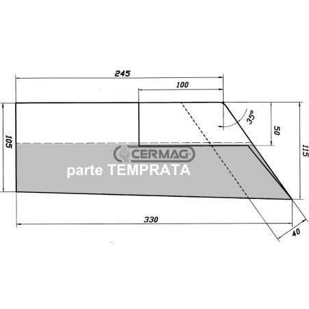 Arado de hombro reforzado de 240 mm - SX 56745 | NewgardenAgri.com