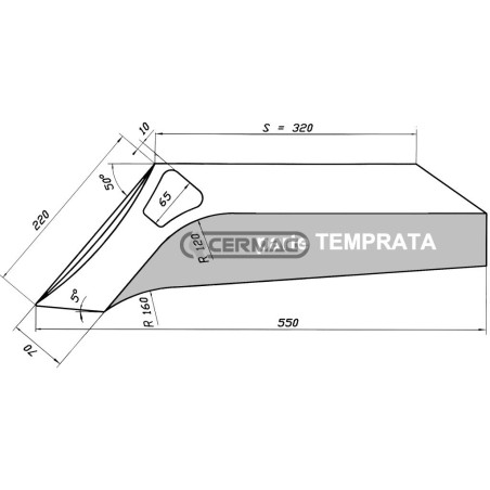 UNIVERSAL TYPE PLOUGH SHAFT 320 mm - RH 56746 | NewgardenAgri.com
