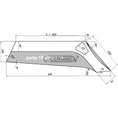 ARBRE DE CHARRUE UNIVERSEL 420 mm - SX 56749 | NewgardenAgri.com