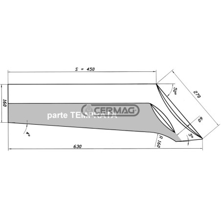UNIVERSAL TYPE PLOUGH SHAFT 450 mm - SX 56755 | NewgardenAgri.com