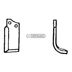 Azada curva derecha Diámetro del orificio 10,5 mm Distancia entre centros 30 mm Placa 50x6 mm 55001 | NewgardenAgri.com