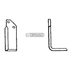 Azada cuadrada derecha Diámetro del orificio 10,5 mm Distancia entre centros 35 mm Placa 50x6 mm 55052 | NewgardenAgri.com