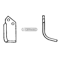 Azada curva derecha Diámetro del orificio 10,5 mm Distancia entre centros 39 mm Placa 50x5 mm 55176 | NewgardenAgri.com