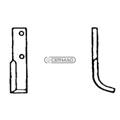 Azada curva derecha Diámetro del orificio 10,5 mm Distancia entre centros 85 mm Placa 40x6 mm 55220 | NewgardenAgri.com