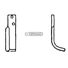 Azada cuadrada derecha Diámetro del orificio 8,5 mm Distancia entre centros 37 mm Placa 30x6 mm 55307 | NewgardenAgri.com