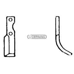 Azada curva izquierda Diámetro del orificio 10,5 mm Distancia entre centros 70 mm Placa 35x6 mm 55369 | NewgardenAgri.com
