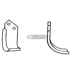 Azada curva izquierda Diámetro del orificio 10,5 mm Distancia entre centros 42 mm Placa 60x6 mm 55610 | NewgardenAgri.com