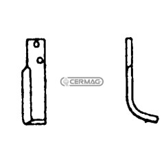 Azada cuadrada izquierda Diámetro del orificio 8,5 mm Distancia entre centros 37 mm Placa 35x6 mm 55676 | NewgardenAgri.com