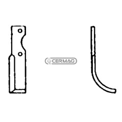 Azada curva izquierda Diámetro del orificio 10,5 mm Distancia entre centros 73 mm Placa 40x6 mm 55684 | NewgardenAgri.com