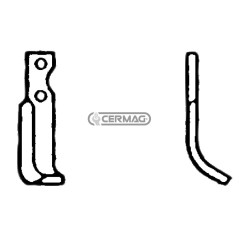 Azada curva derecha Diámetro del orificio 8,5 mm Distancia entre centros 55 mm Placa 25x6 mm 55760 | NewgardenAgri.com