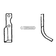 Azada curva izquierda Diámetro del orificio 10,5 mm Distancia entre centros 68 mm Placa 45x6 mm 55766 | NewgardenAgri.com