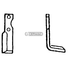 Azada cuadrada izquierda Diámetro del orificio 8,5 mm Distancia entre centros 68 mm Placa 40x5 mm 55767 | NewgardenAgri.com
