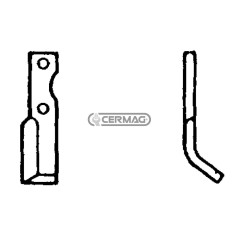 Azada cuadrada izquierda Diámetro del orificio 8,5 mm Distancia entre centros 68 mm Placa 30x4 mm 55769 | NewgardenAgri.com