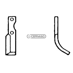 Azada curva izquierda Diámetro del orificio 8,5 mm Distancia entre centros 70 mm Placa 30x6 mm 55811 | NewgardenAgri.com