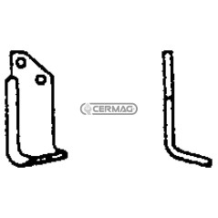 Azada curva izquierda Diámetro del orificio 10,5 mm Distancia entre centros 27 mm Placa 40x6 mm 56952 | NewgardenAgri.com