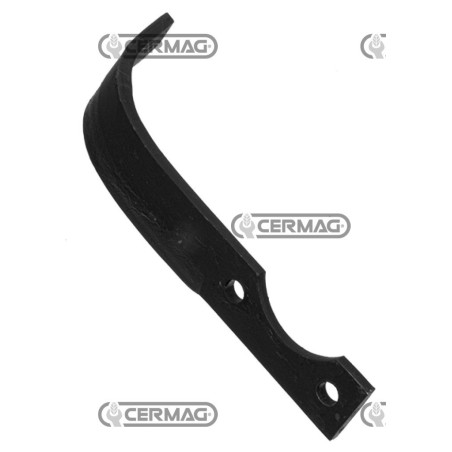 Rechtsgebogene Hacke, Lochdurchmesser 8,5 mm, Mittenabstand 55 mm, Platte 30 x 6 mm, 56955 | NewgardenAgri.com