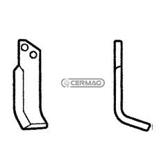 Azada curva izquierda Diámetro del orificio 8,5 mm Distancia entre centros 21 mm Placa 35x6 mm 57004 | NewgardenAgri.com
