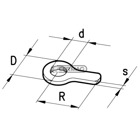 Controdado per braccio terzo punto Filetto - d 24x2.5 mm 50213
