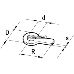 Controdado per braccio terzo punto Filetto - d 22x2.5 mm 50325