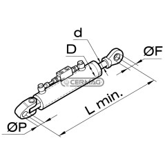 Brazo hidráulico de tercer punto 50746