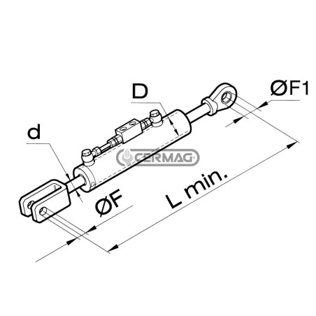 Braccio laterale idraulico 51168 MadeinItaly | NewgardenAgri.com