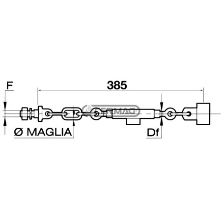 Catena imbrigliamento per trattori GOLDONI n° maglie 2 + 1 50507