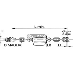Catena imbrigliamento per FIAT - NEW HOLLAND n° maglie 2 + 2 L min 420 mm 50093