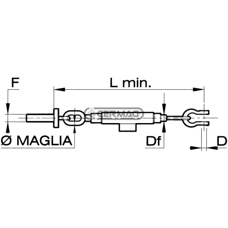 Catena imbrigliamento per SAME n° maglie 1 + 1 L min 490 mm 51012