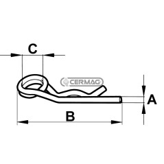 Coppiglia a molla doppio giro Diametro 4x100 mm 50162