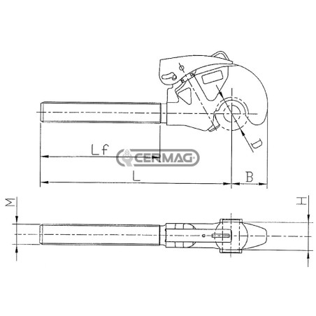 Upper hook with thread 51105 CBM