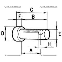 Welding attachment pin Diameter 25x110 mm 50867