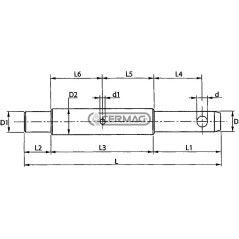Werkzeugbefestigungsstift für FIAT Durchmesser 25/28/22x193 mm 50183