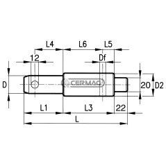 Werkzeugbefestigungsstift für LAMBORGHINI Durchmesser 28/35/20x188 mm 50724