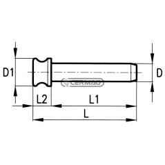 Towing pin for FIAT Diameter 28x139 mm 50727