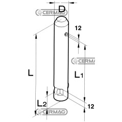 Perno per frese MASCHIO Diametro 22x130 mm 50549