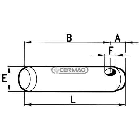 Pasador de tercer punto Diámetro 25x132 mm 50129