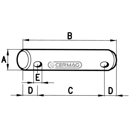 Pasador de horquilla de barra de acoplamiento ajustable Diámetro 20x81 mm 50567