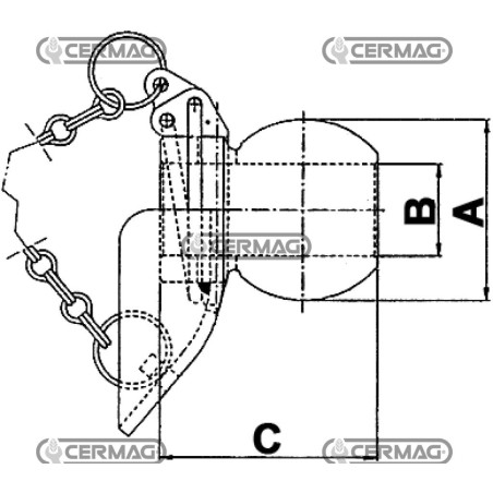 Rotula con cono guida per bracci inferiori Foro 28.4 mm Diametro esterno 64 mm 50200