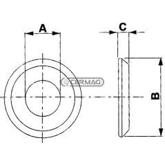 Distanziale per rotule Foro 28.4 mm Diametro esterno 64 mm 50206