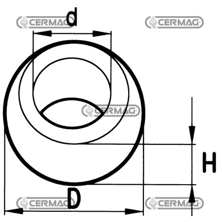 Rotula per bracci inferiori Foro 25.4 mm Diametro esterno 56 mm 50398