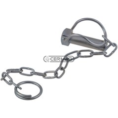 Pasador de seguridad con cadena galvanizada. Diámetro 19x58 mm. 50310 | NewgardenAgri.com