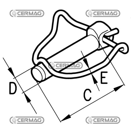 Pasador de seguridad a presión. Diámetro: 11 x 42 mm. 50311