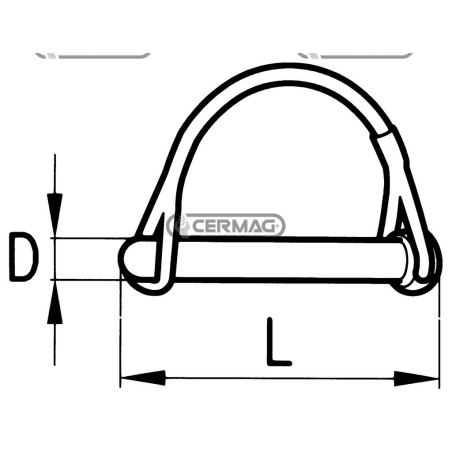 Pasador para motocultor. Diámetro 12x70 mm. 51124