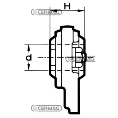 Soporte de rótula extraíble tipo FIAT, orificio de 28,4 mm, 50210