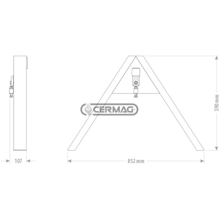 Welding tug triangle Load capacity 1500 kg Category 1 - 2 - 3 51282 Madeineurope
