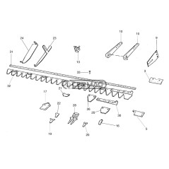 Soporte de cuchilla simple PARA BARRAS DE CORTE GASPARDO 45129 | NewgardenAgri.com