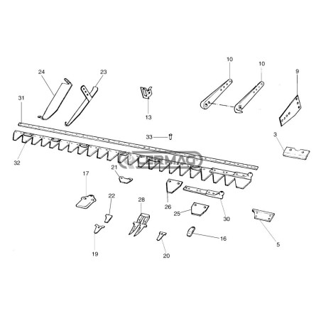 Soporte de cuchilla simple PARA BARRAS DE CORTE GASPARDO 45129 | NewgardenAgri.com