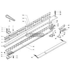 Sezione doppia rigata (fino alla macchina 4320) PER BARRE FALCIANTI BCS DUPLEX 45788