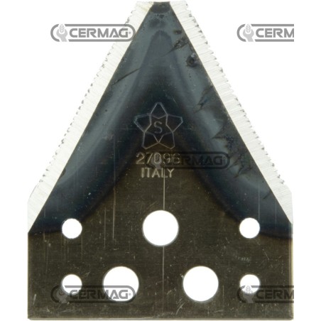 Sección de hoja de 7 orificios de 3" plana - 90x2 mm estriada tipo 45789 | NewgardenAgri.com